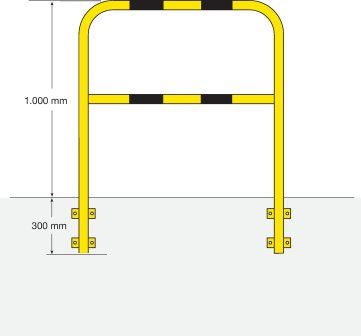 Traffic-Line Steel Hoop guard Permanent